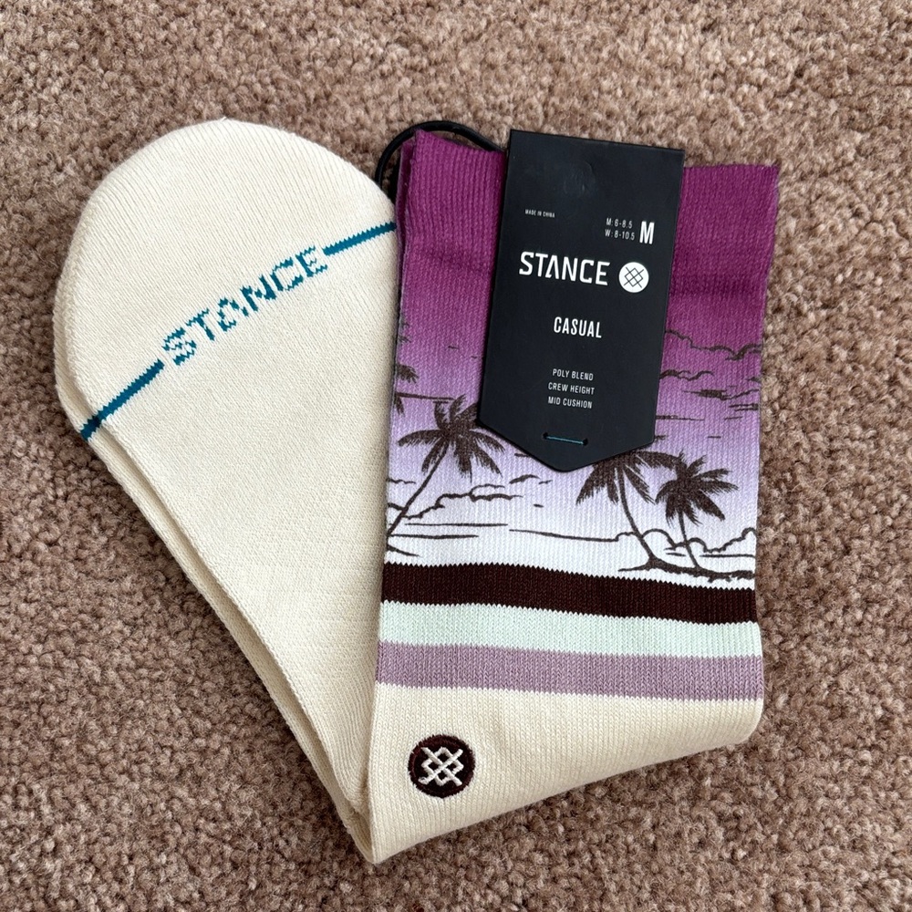 Stance Purple and Cream Casual Socks